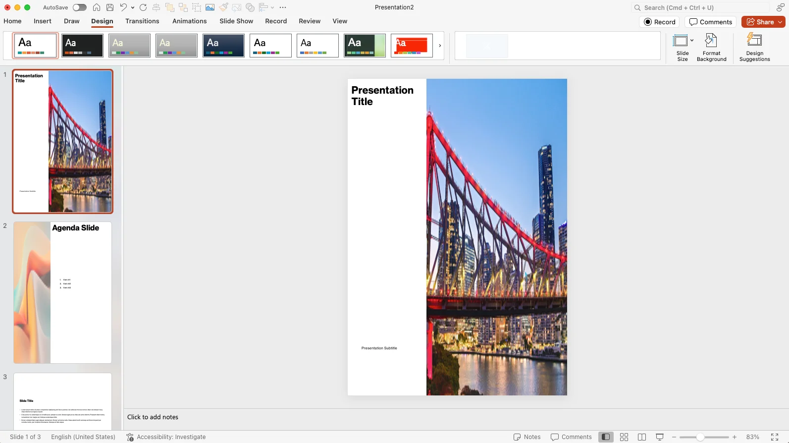 PowerPoint slide after Scale Down: text stays small and the photo is stretched