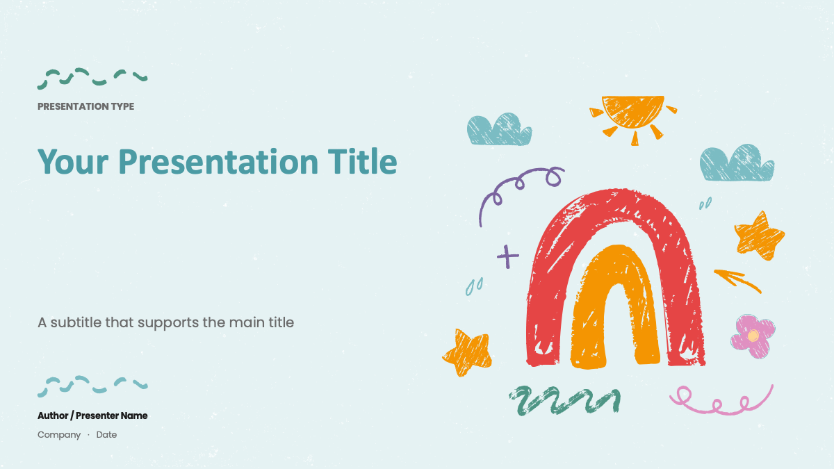 Free Crayon Doodle PowerPoint Template [Content Included]