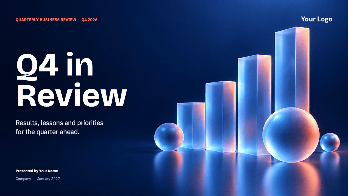 Q4 Business Review PowerPoint Template full version, slide 1